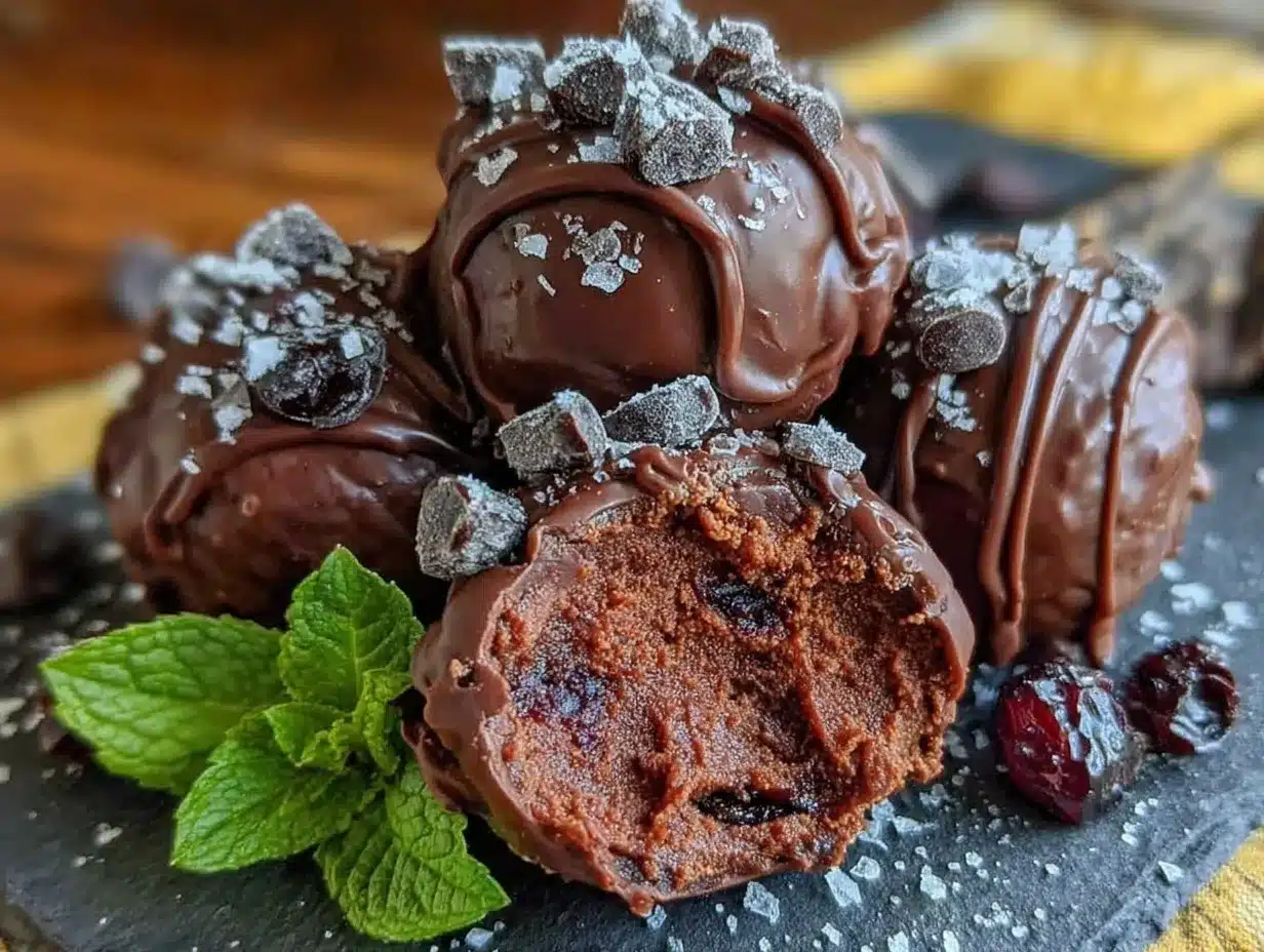 red wine chocolate truffles preparation steps