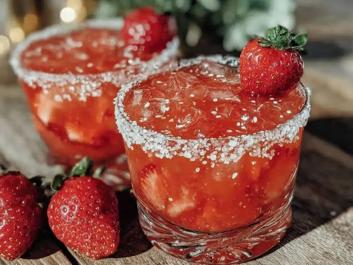 refreshing strawberry margarita for two preparation steps
