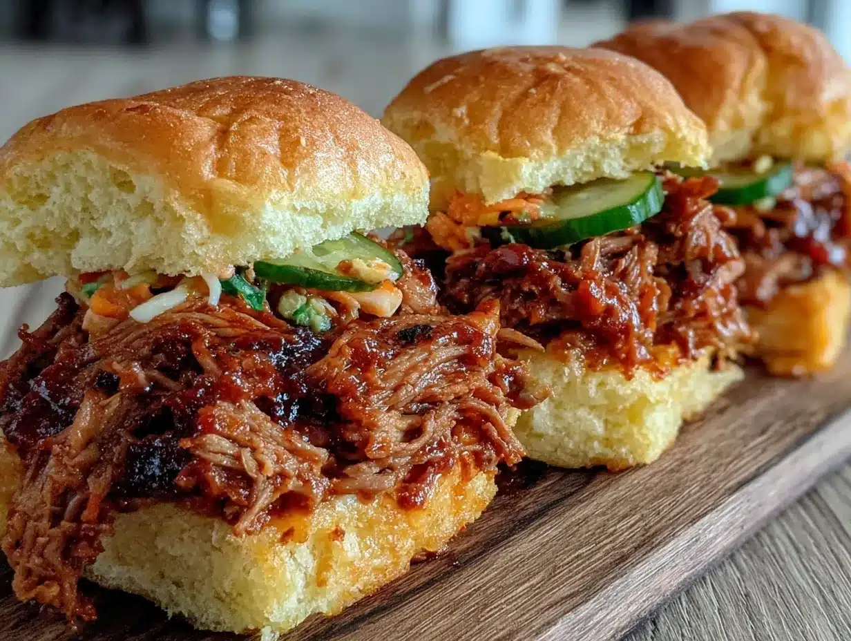 slow cooker bbq pulled pork sliders preparation steps