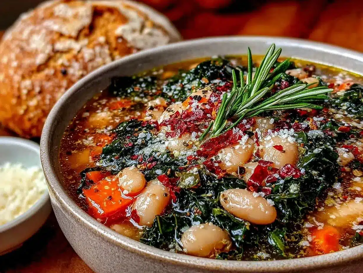 slow cooker tuscan white bean soup preparation steps