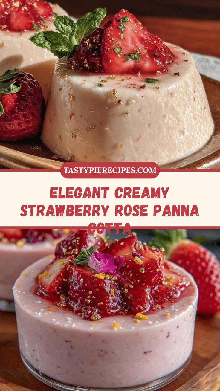 Strawberry Rose Panna Cotta recipe