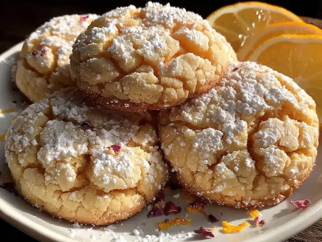 zesty lemon crinkle cookies - featured image