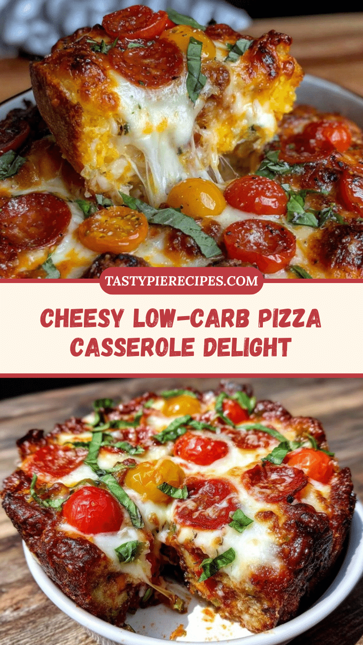 cheesy low-carb pizza casserole recipe