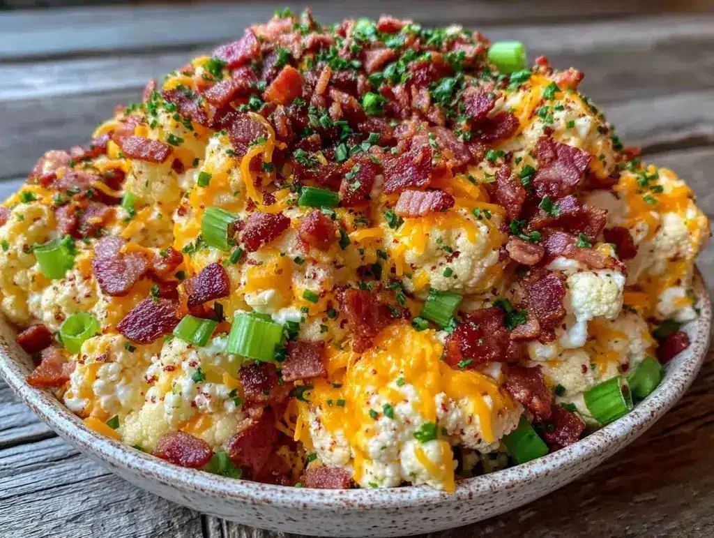 cozy loaded cauliflower salad - featured image