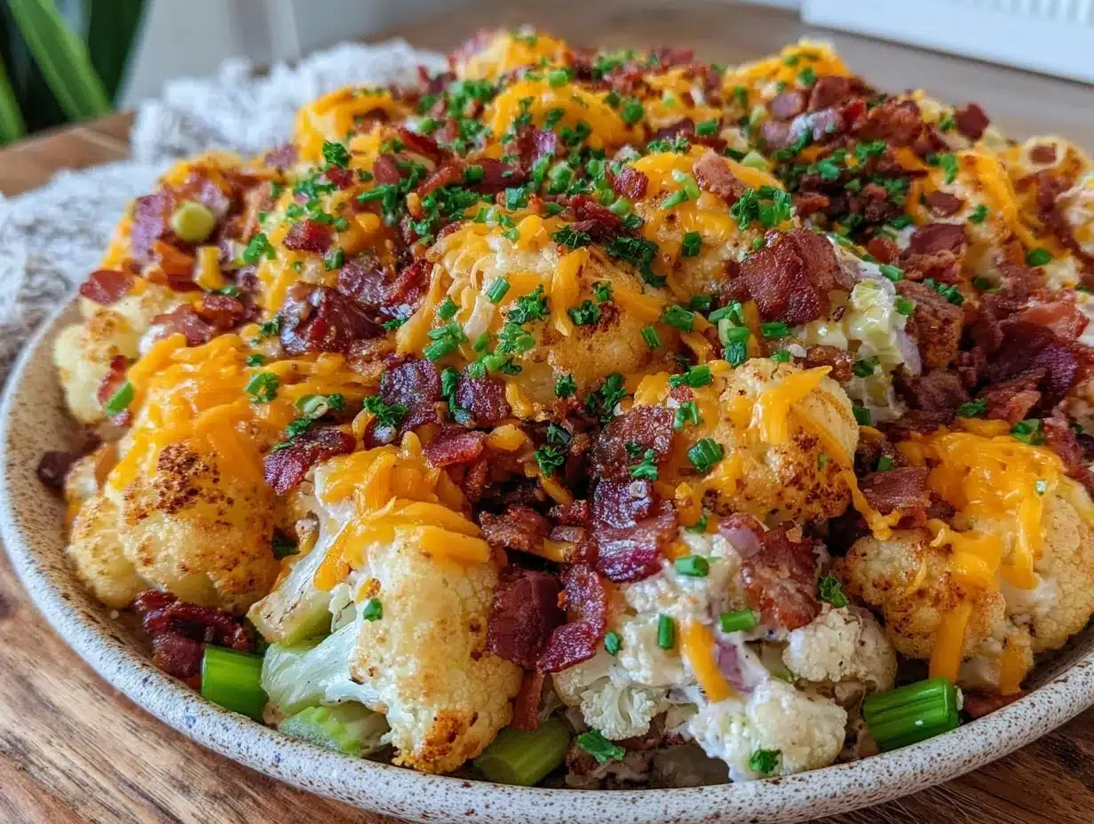 cozy loaded cauliflower salad preparation steps
