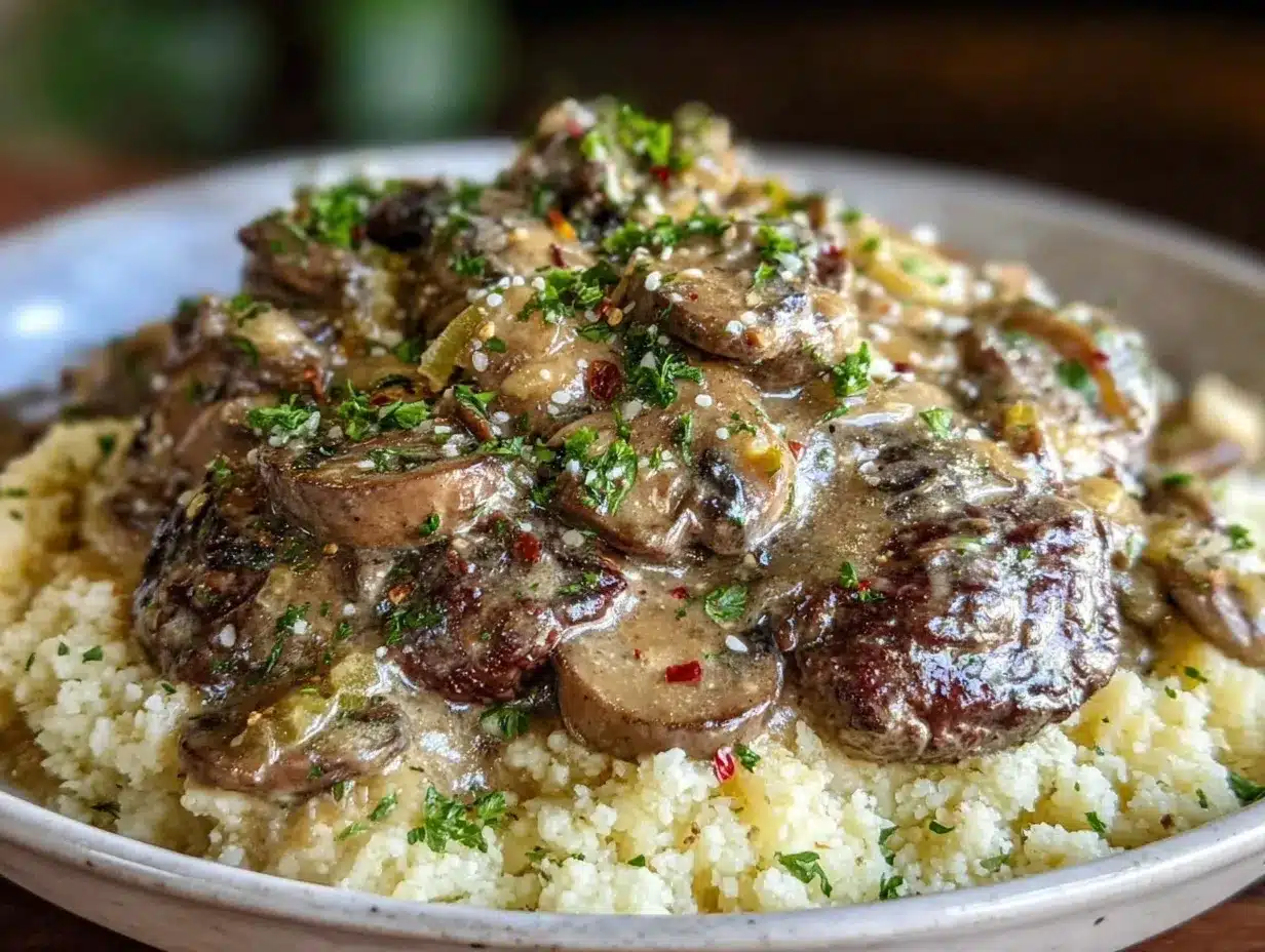 creamy keto beef stroganoff preparation steps
