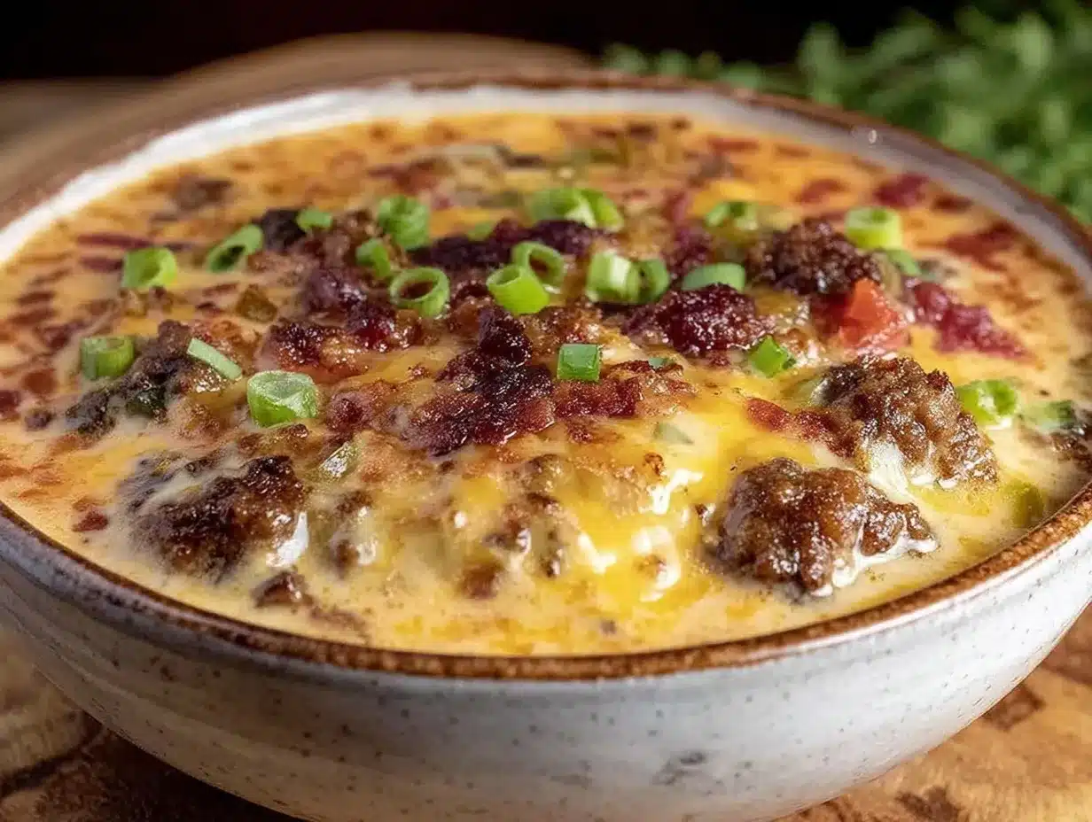 creamy keto cheeseburger soup preparation steps