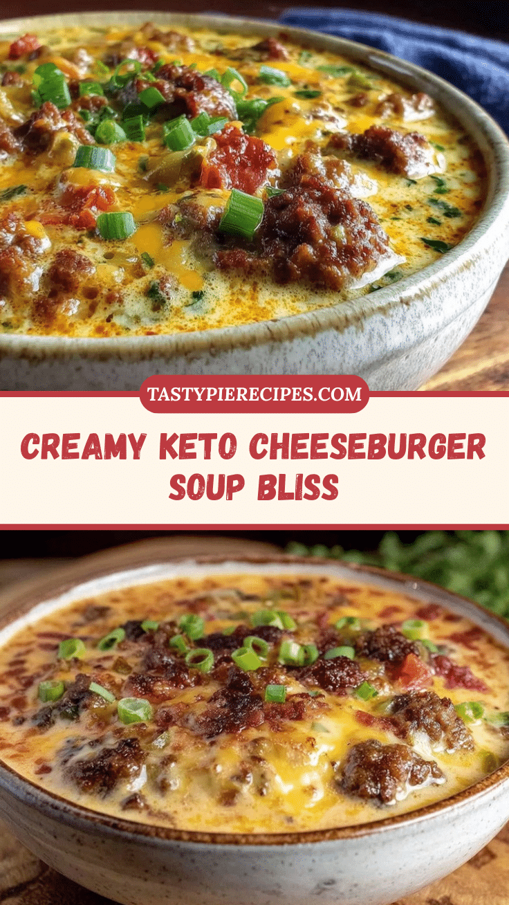 creamy keto cheeseburger soup recipe