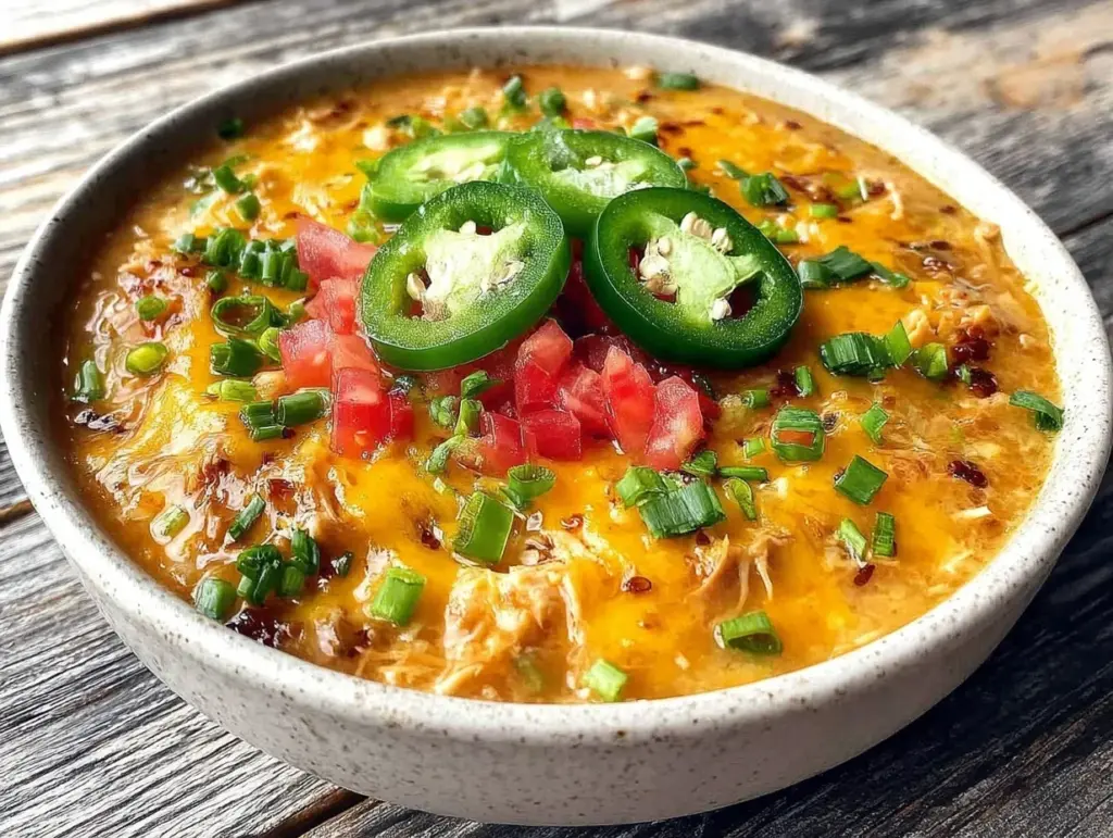 creamy keto chicken enchilada soup - featured image