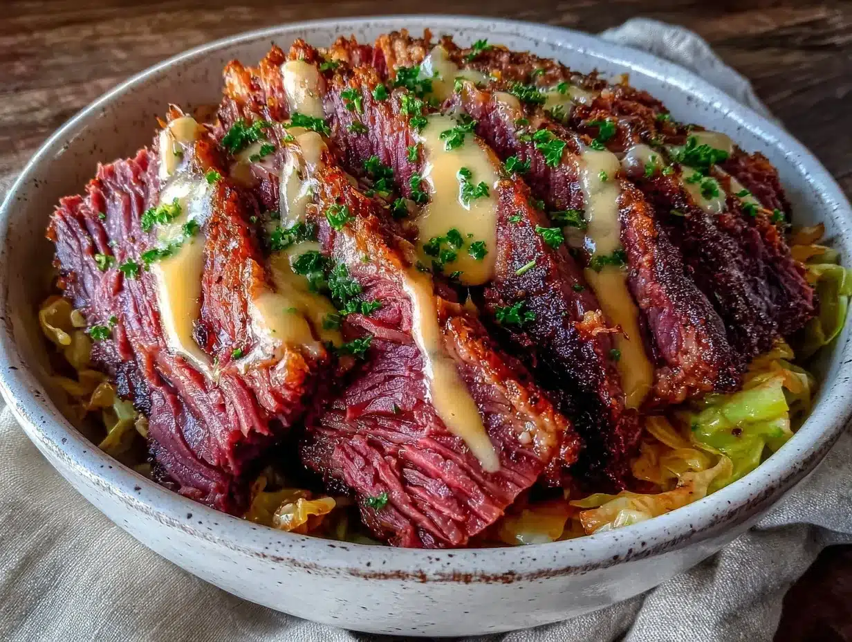 creamy keto corned beef and cabbage recipe preparation steps