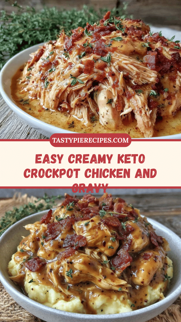 creamy keto crockpot chicken and gravy recipe