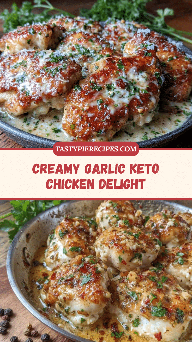 creamy keto garlic chicken recipe