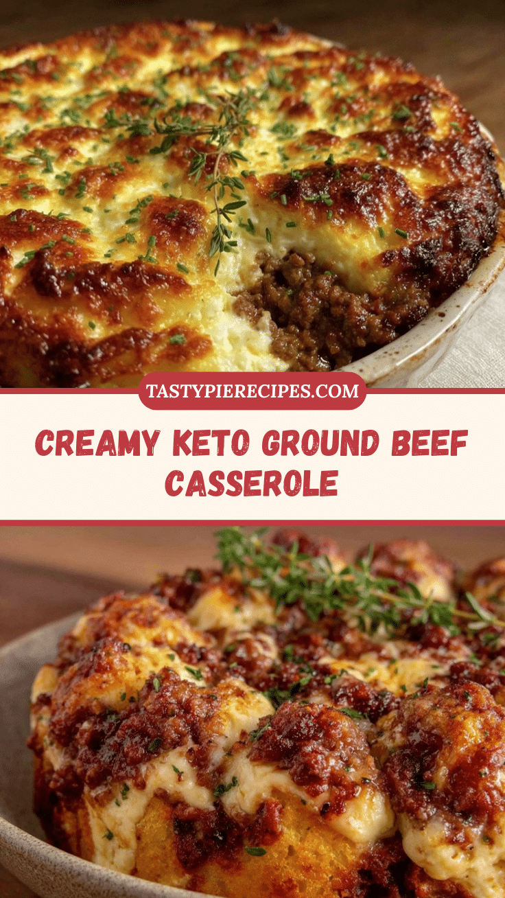 creamy keto ground beef casserole recipe