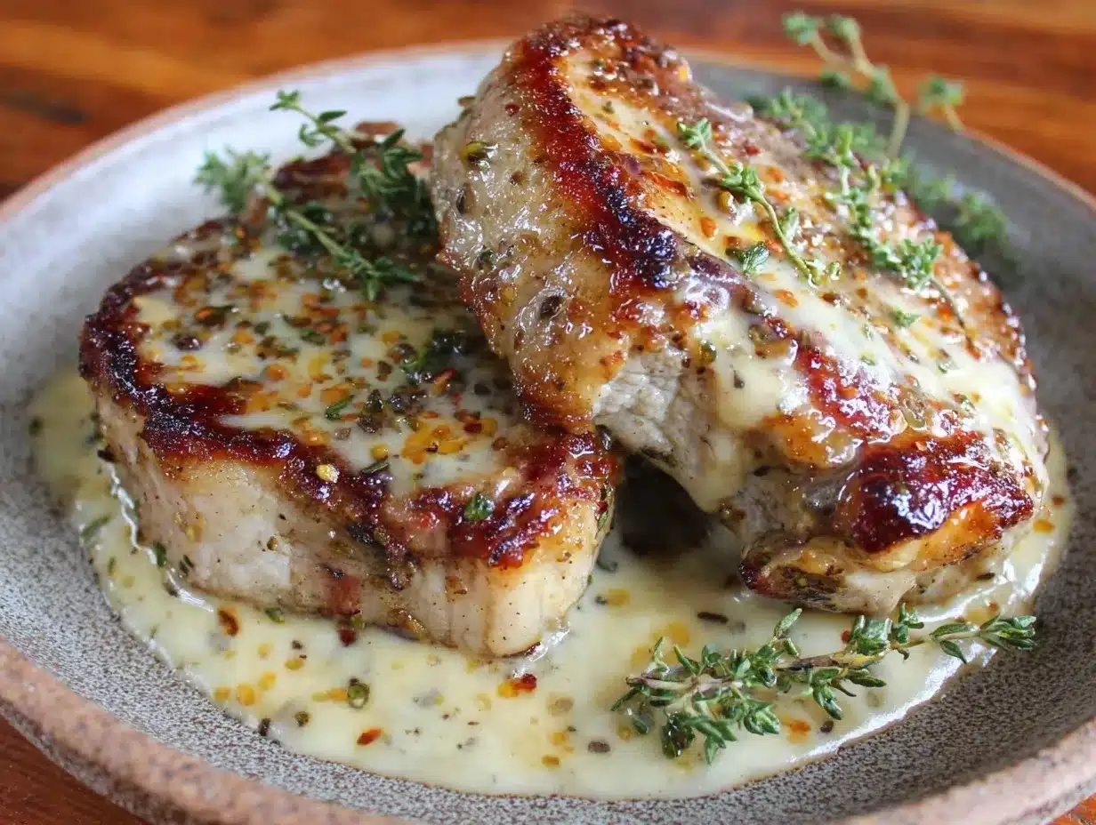 creamy keto pork chops preparation steps