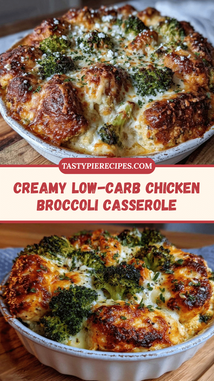 creamy low-carb chicken and broccoli casserole recipe