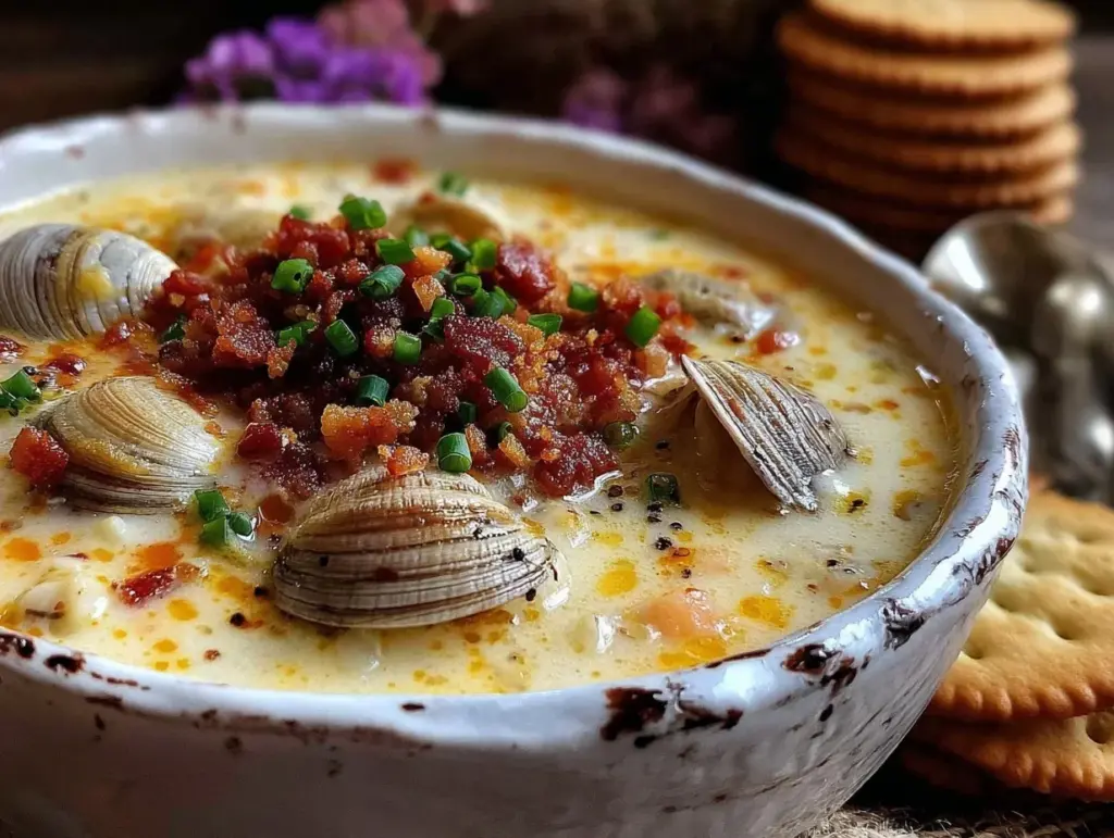 creamy low-carb clam chowder - featured image