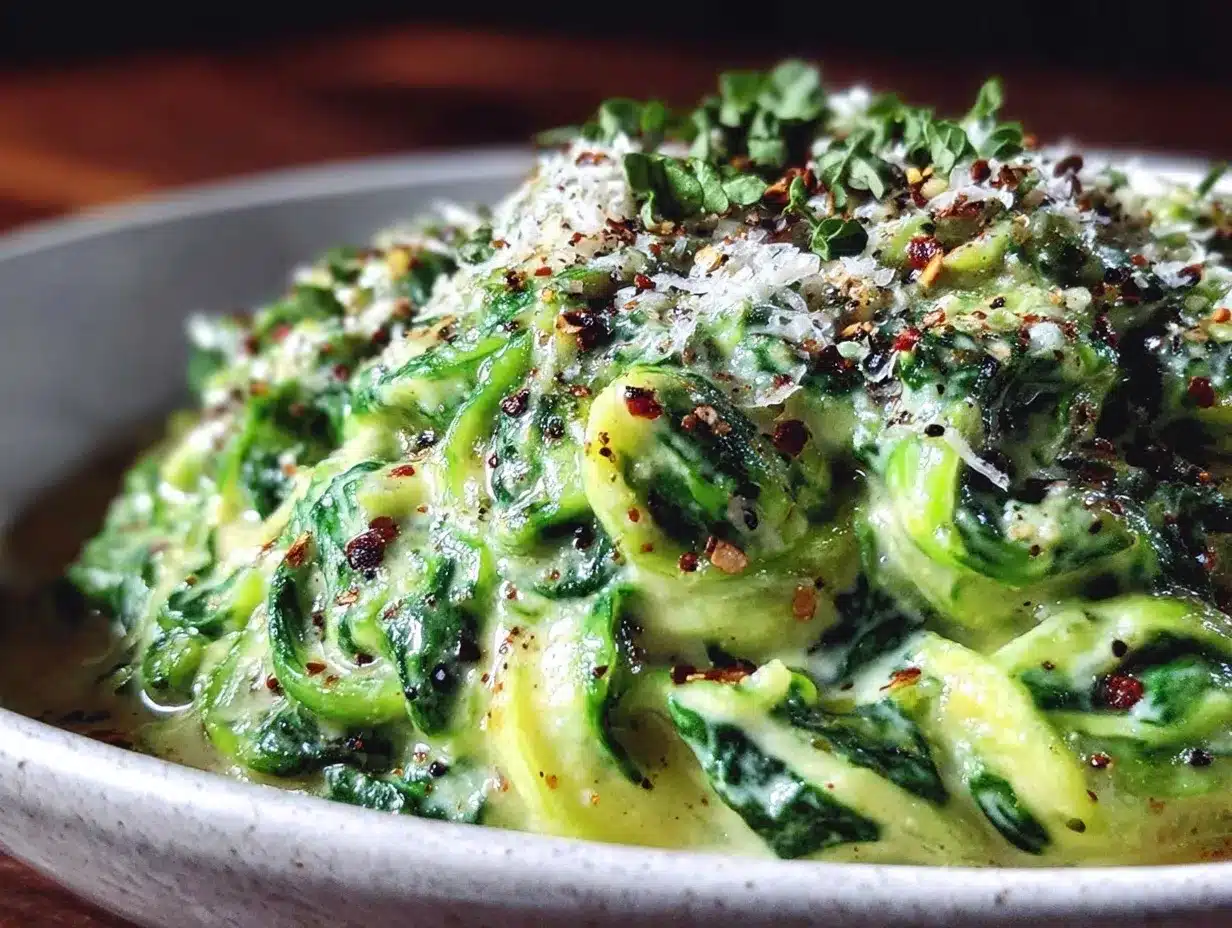 creamy low-carb creamed spinach preparation steps