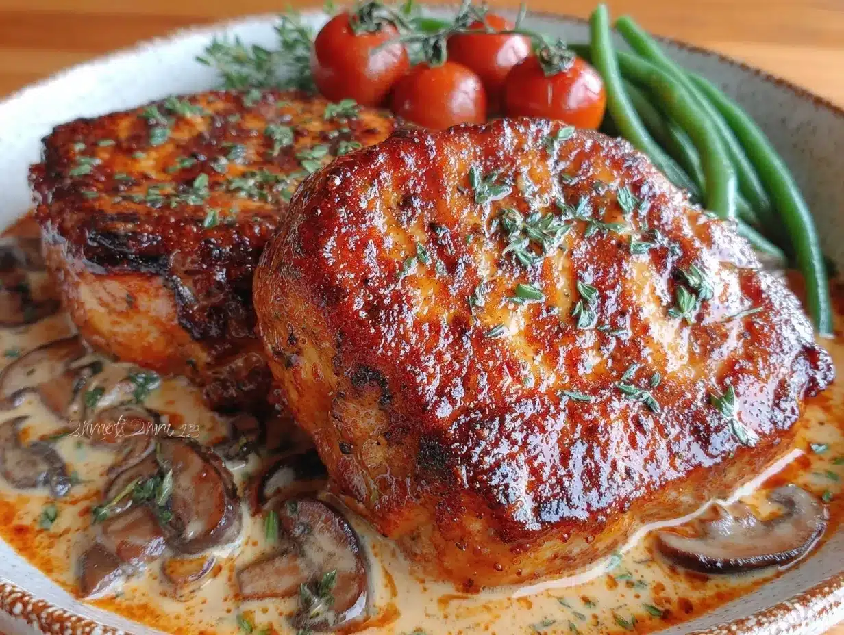 creamy low-carb pork chops preparation steps