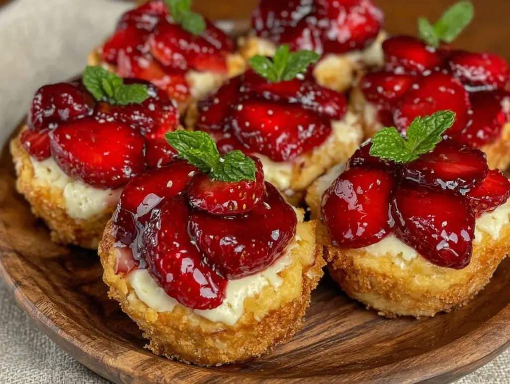 creamy low-carb strawberry cheesecake bites - featured image