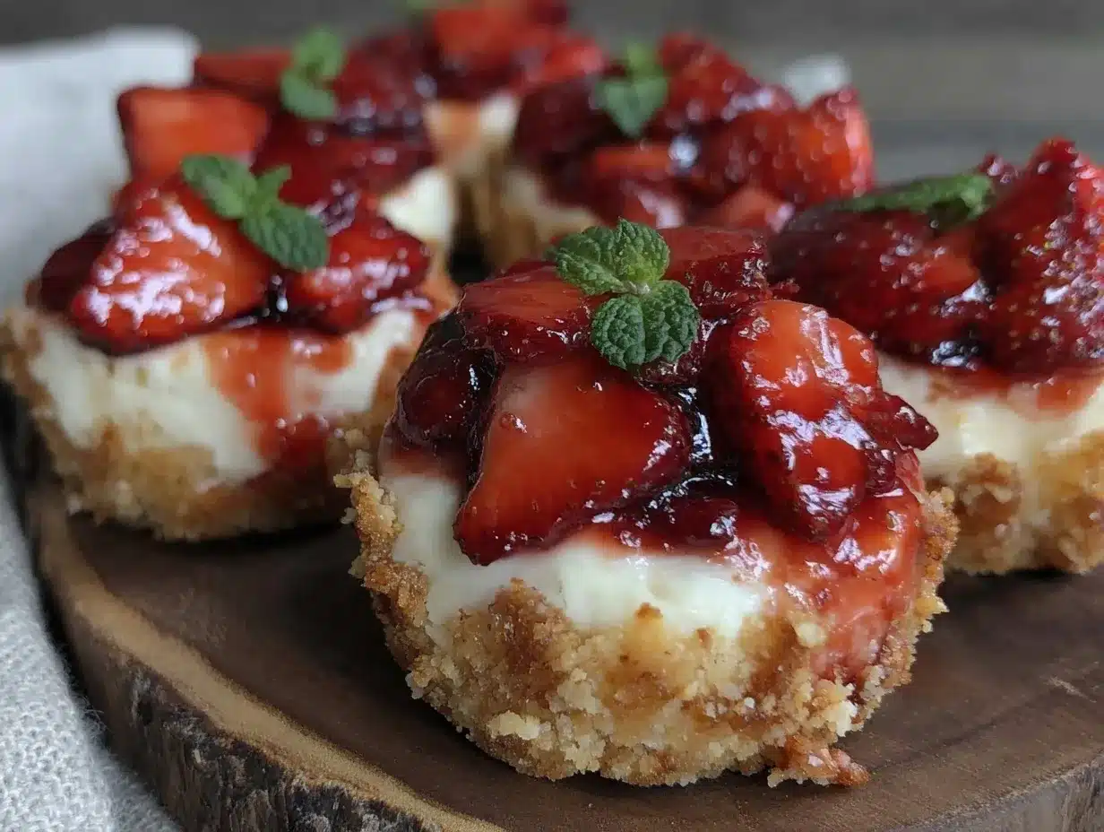 creamy low-carb strawberry cheesecake bites preparation steps