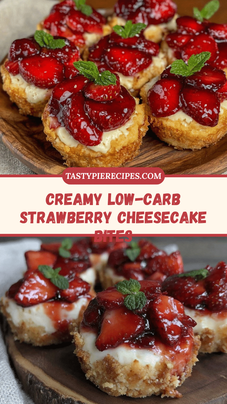 creamy low-carb strawberry cheesecake bites recipe