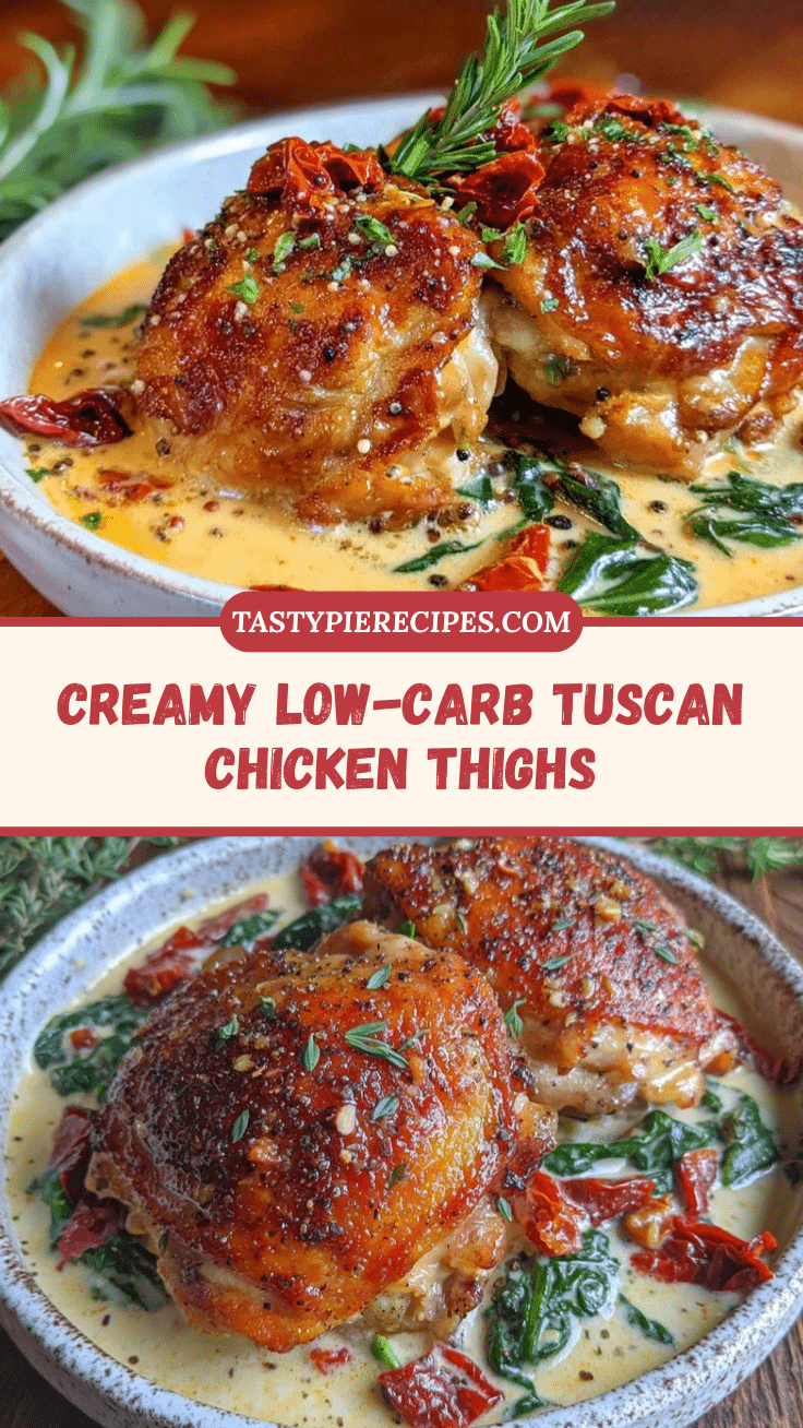 creamy low-carb tuscan chicken thighs recipe