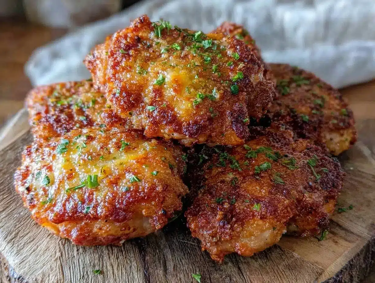 crispy garlic butter chicken thighs preparation steps