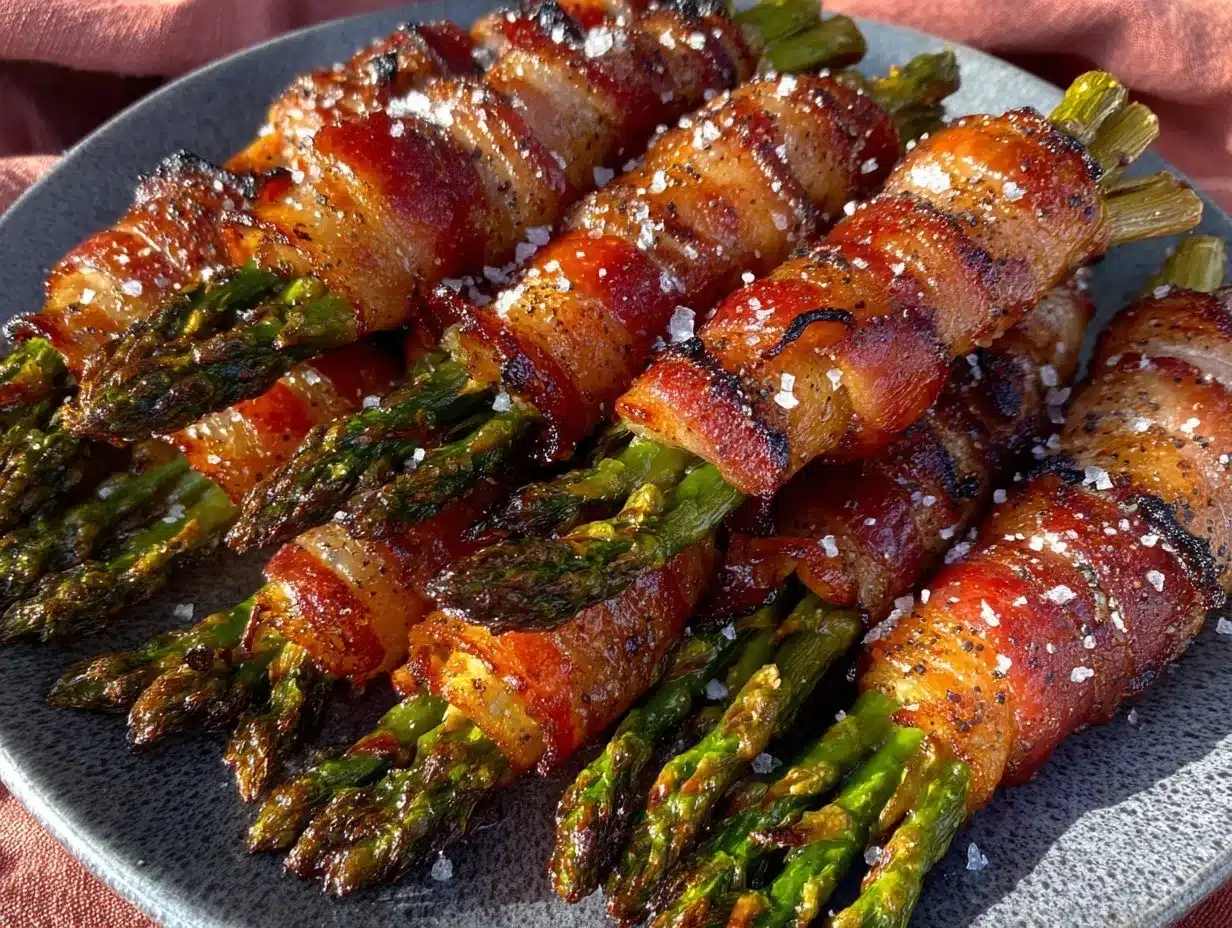 crispy keto bacon-wrapped asparagus preparation steps