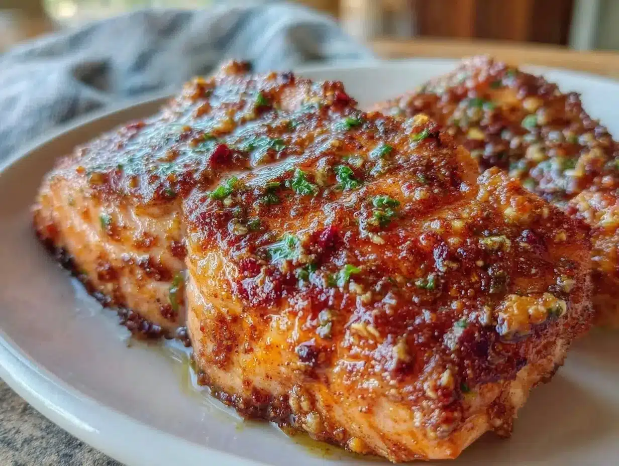 Crispy Keto Cajun Butter Salmon preparation steps