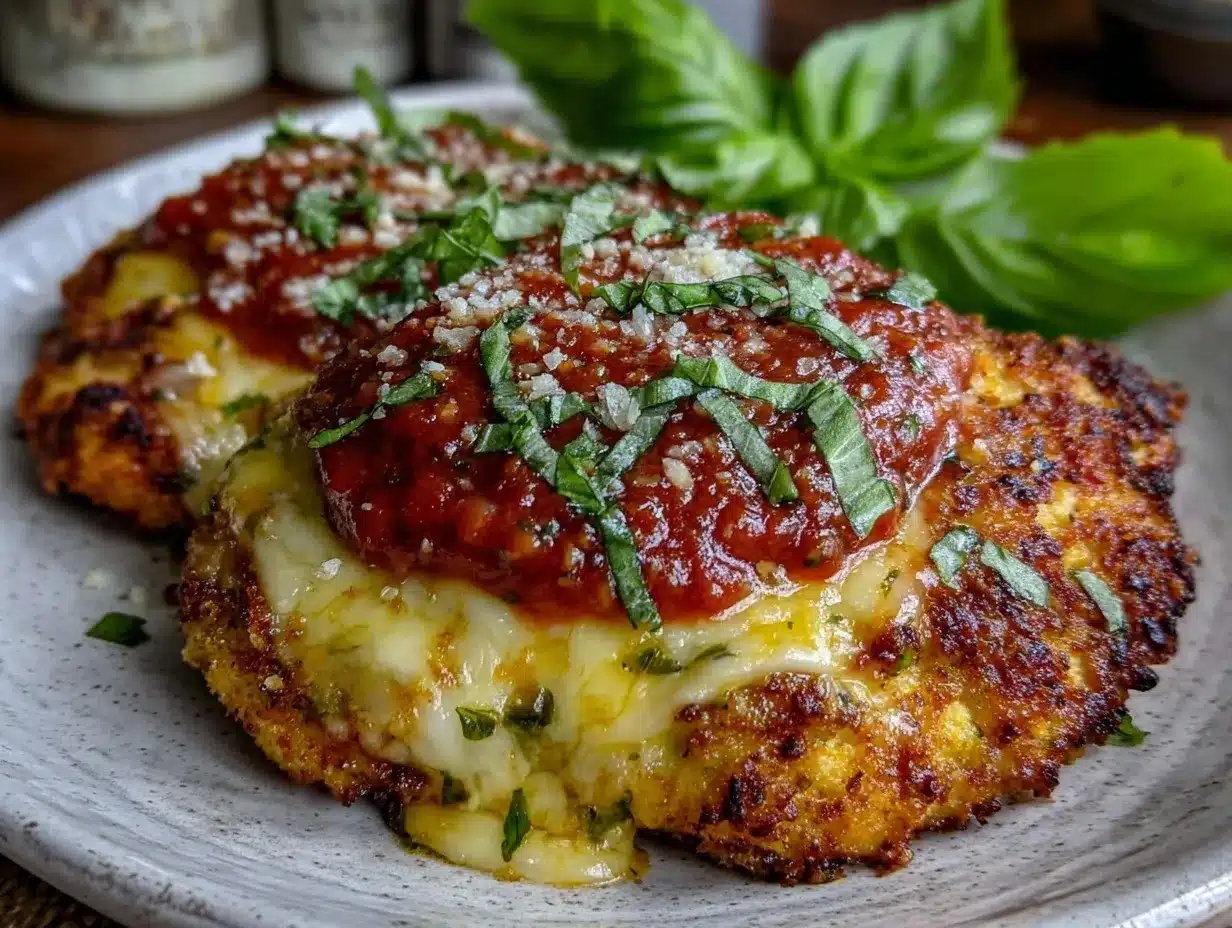 crispy keto chicken parmesan preparation steps