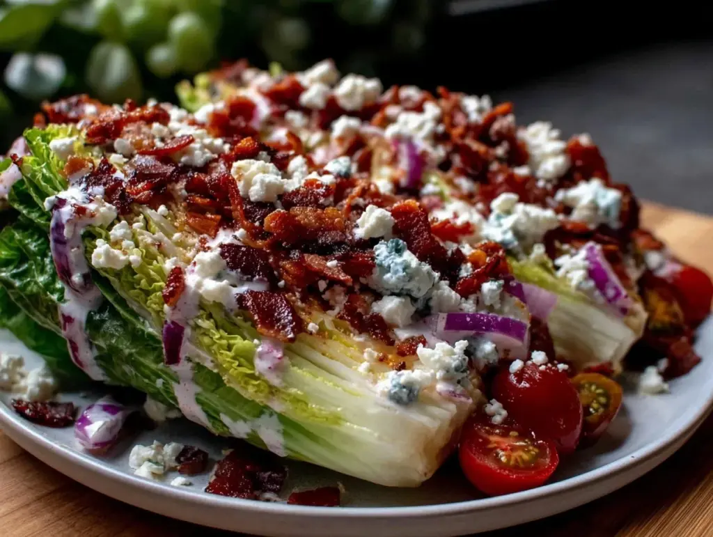 crispy keto wedge salad - featured image