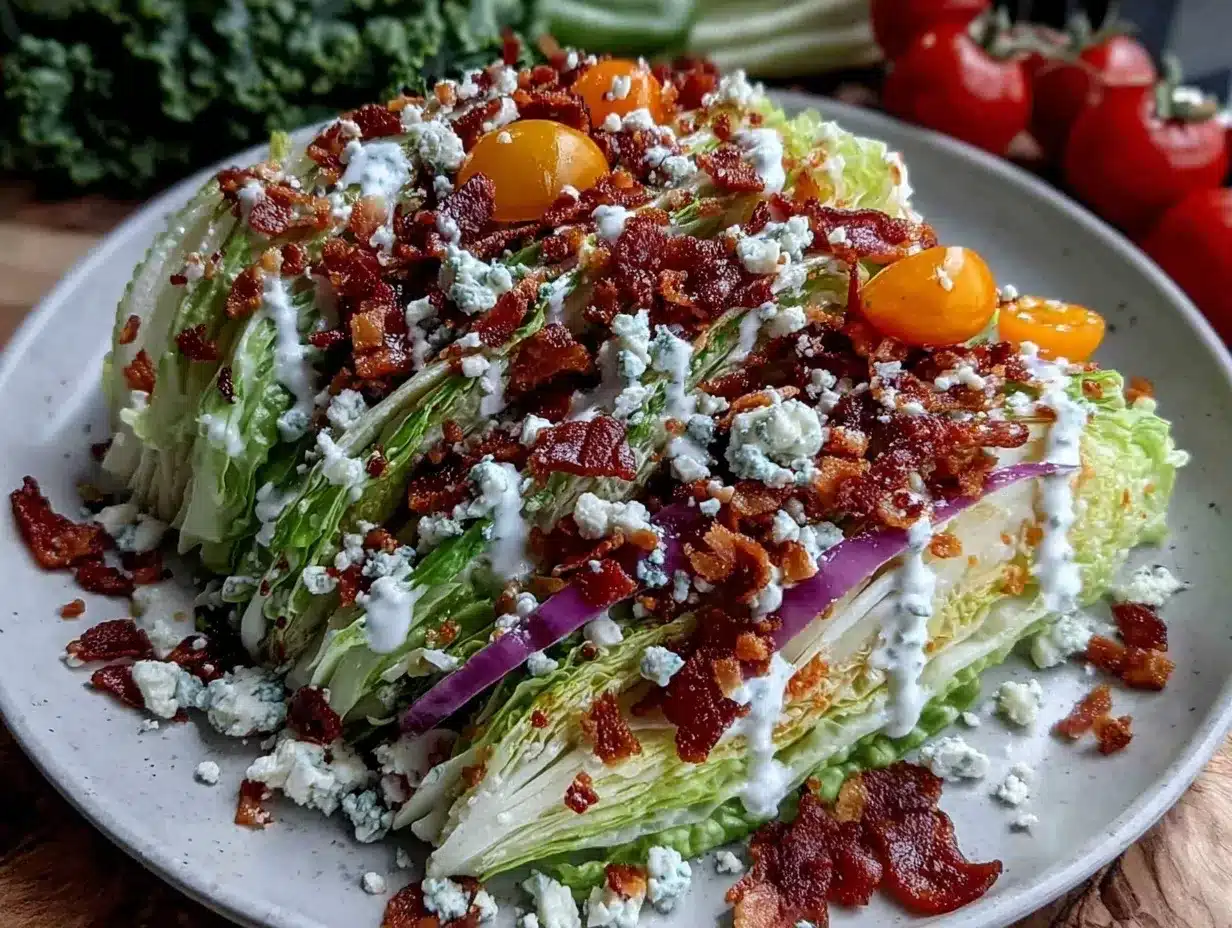 crispy keto wedge salad preparation steps