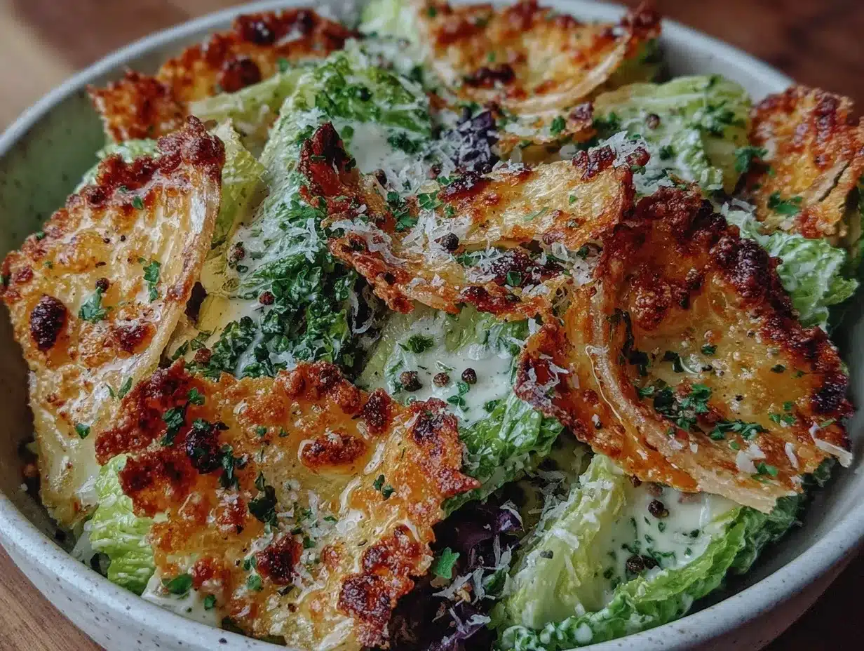 crispy low-carb caesar salad preparation steps