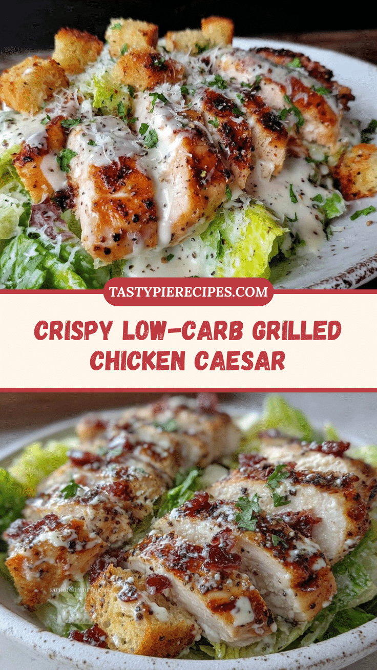 crispy low-carb grilled chicken caesar salad recipe