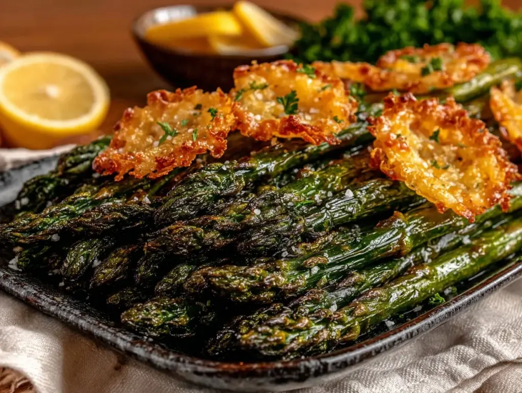 crispy roasted asparagus - featured image
