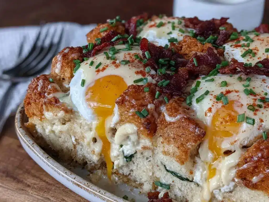 Easy Low-Carb Eggs Benedict Casserole - featured image