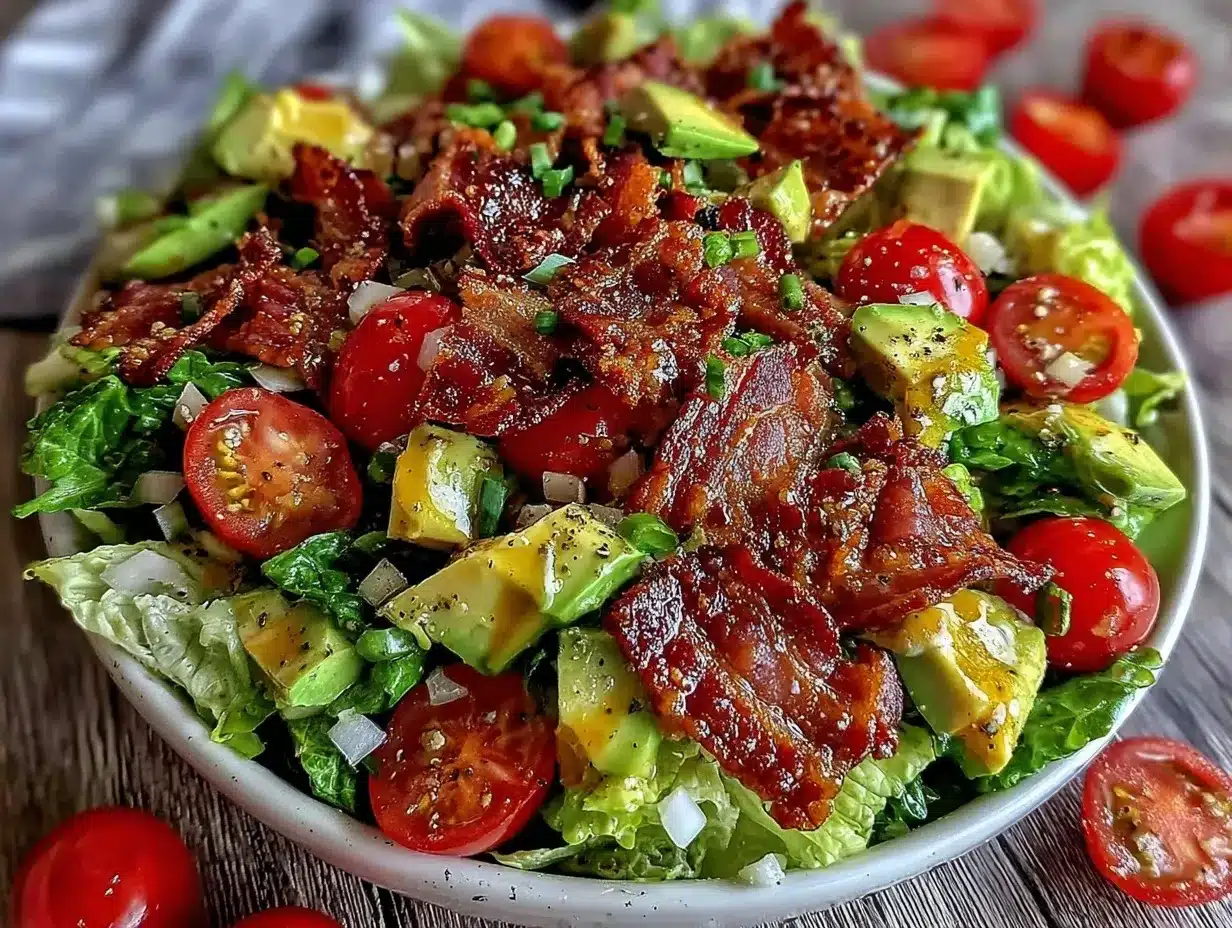 Fresh Keto BLT Salad preparation steps
