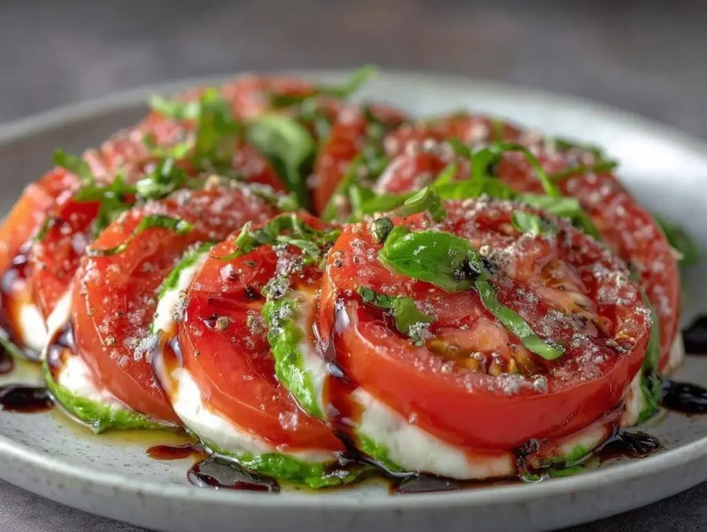 fresh keto caprese salad - featured image