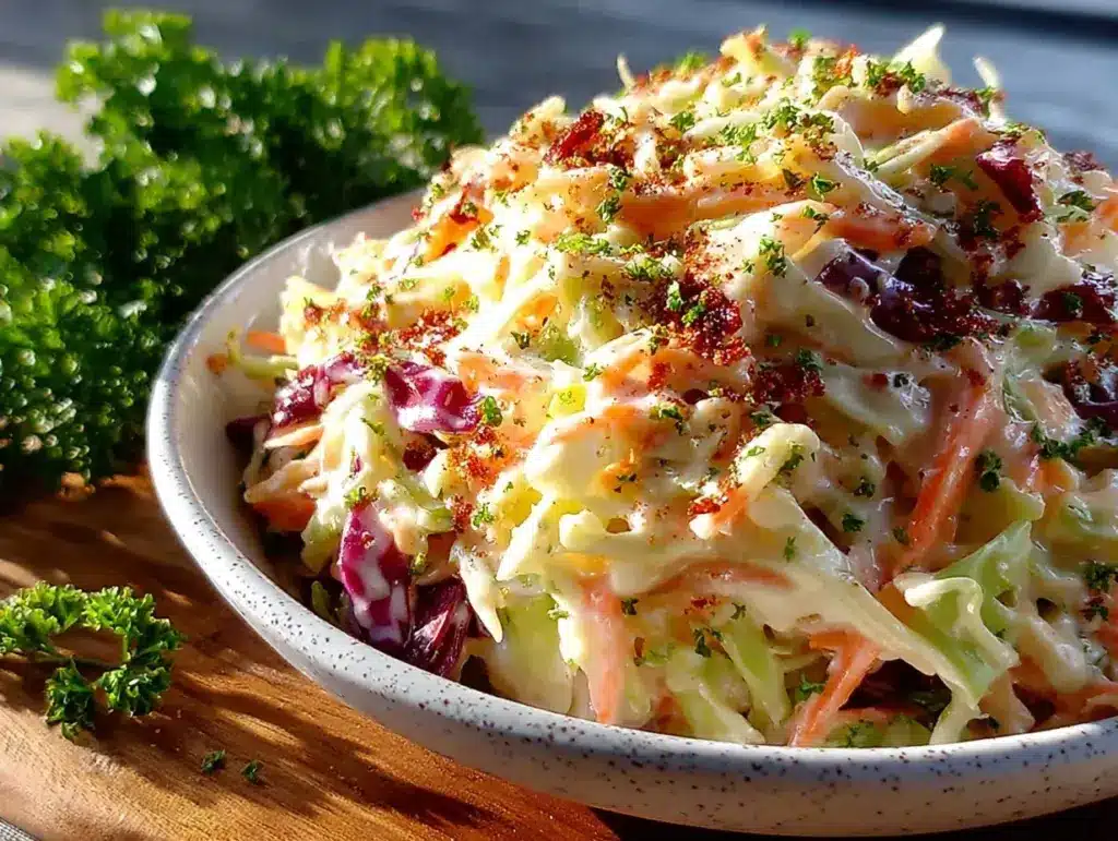 fresh low-carb coleslaw - featured image