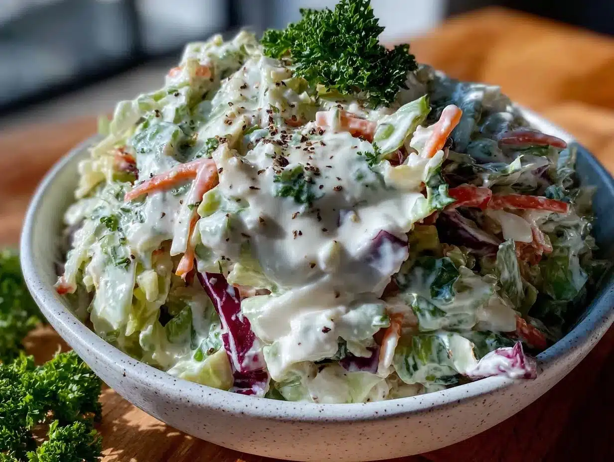 fresh low-carb coleslaw preparation steps