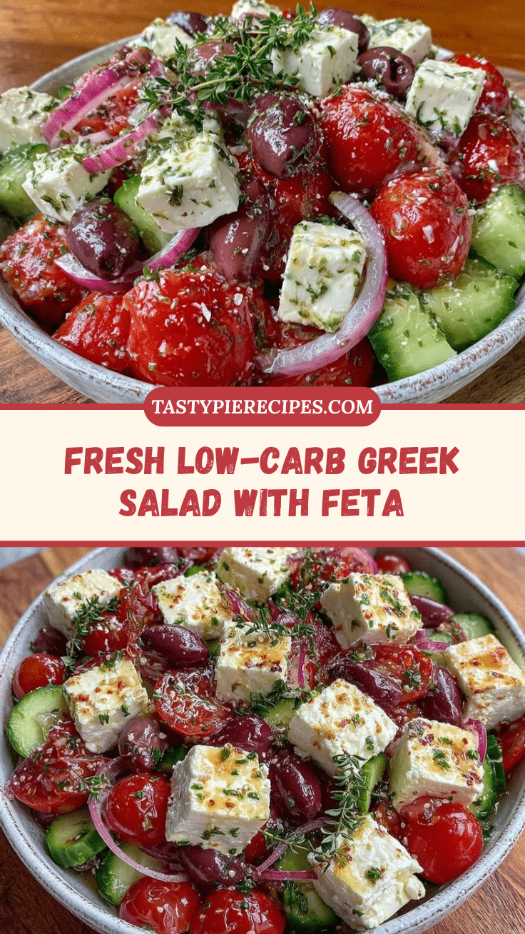 fresh low-carb greek salad with feta recipe