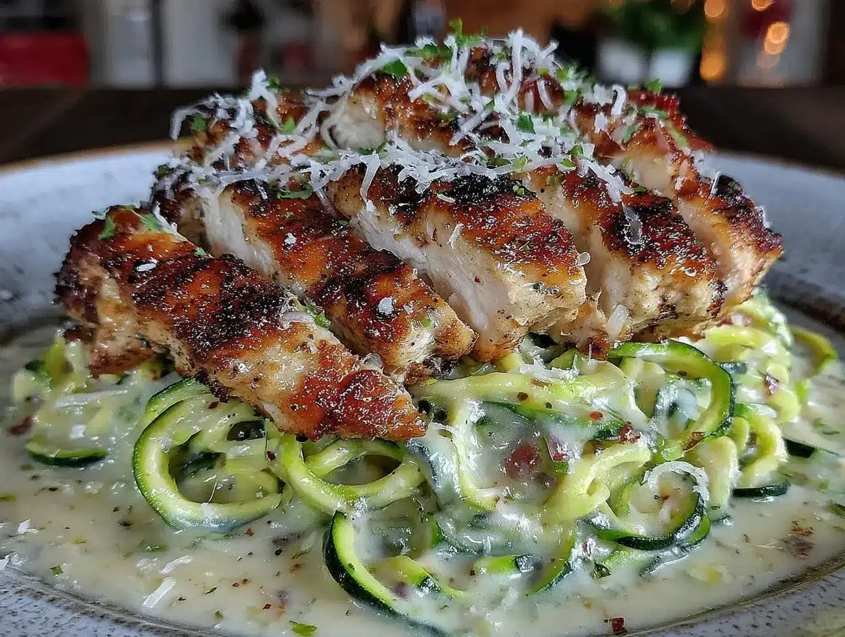 healthy low-carb chicken Alfredo preparation steps