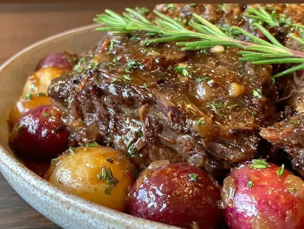 keto crockpot pot roast - featured image