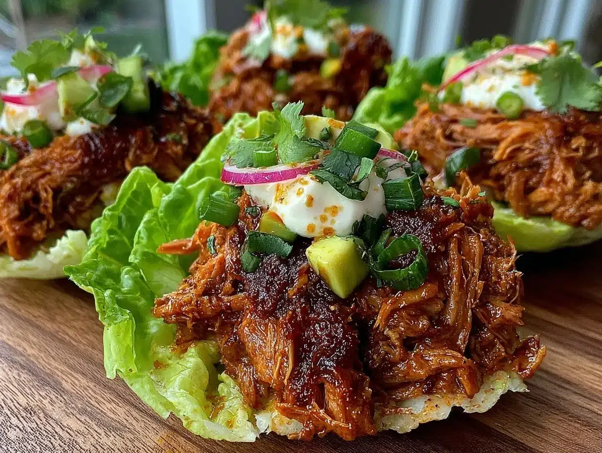 keto pulled pork lettuce wraps preparation steps