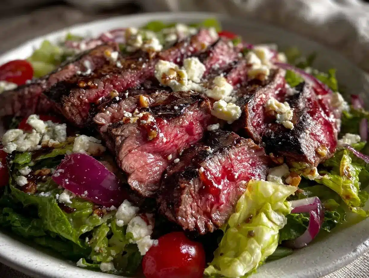 keto steak salad preparation steps
