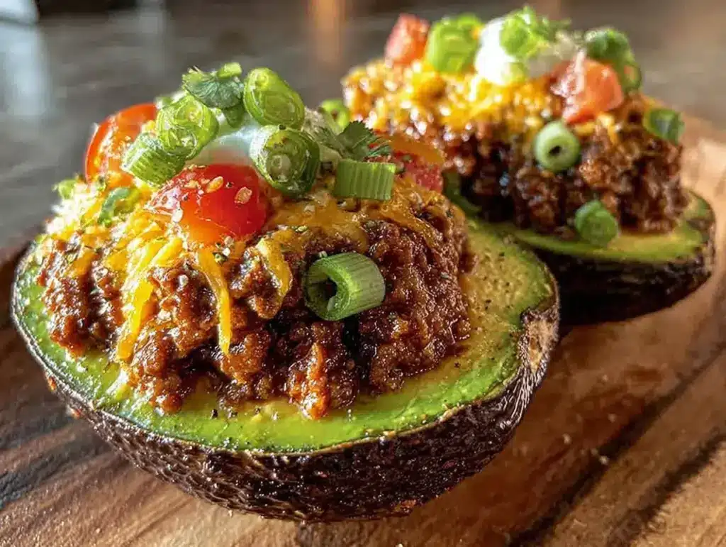 keto taco stuffed avocados - featured image