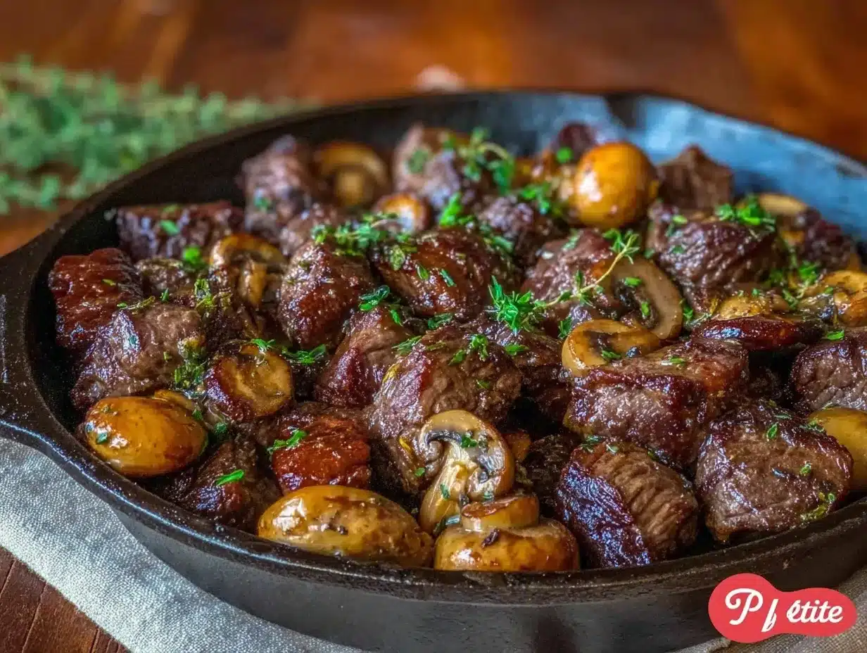 low-carb beef and mushroom skillet preparation steps