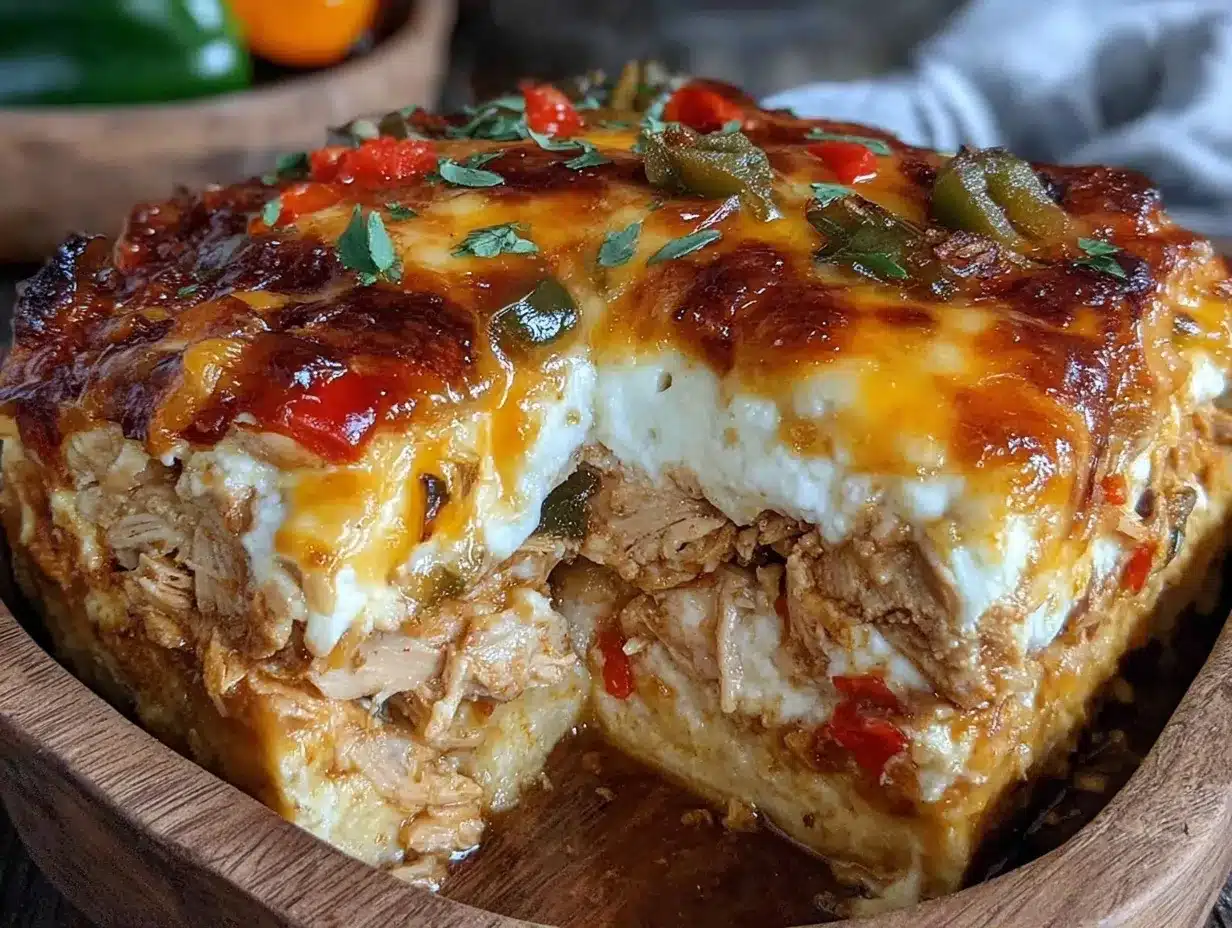 low-carb chicken enchilada casserole preparation steps