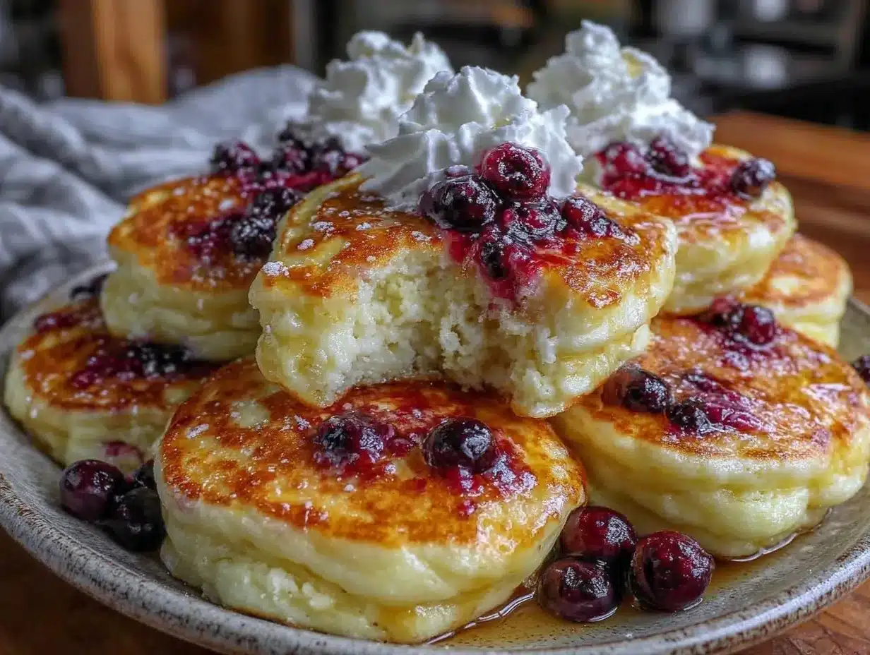 low-carb cream cheese pancakes preparation steps
