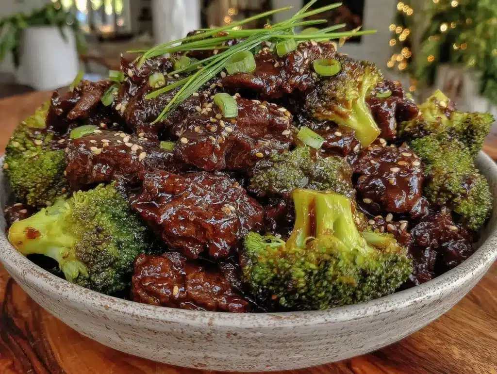 low-carb crockpot beef and broccoli - featured image